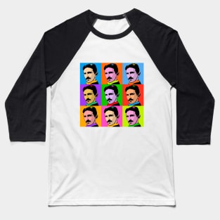 Nikola Tesla Pop Art Baseball T-Shirt